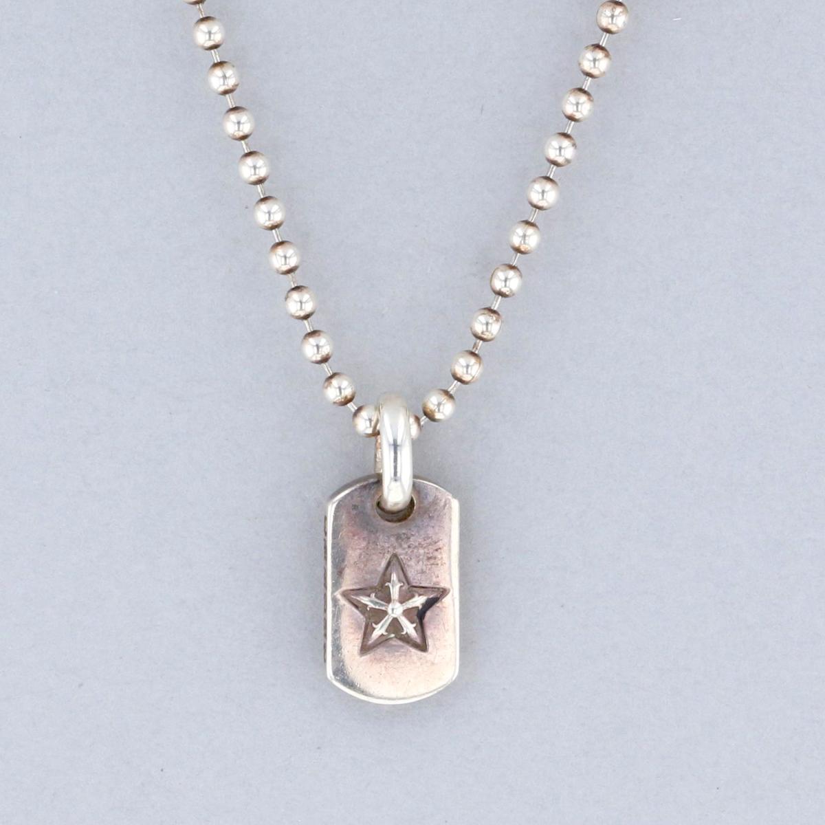 【中古】Chrome Hearts （クロムハーツ） DOG TAG TNY STAR ブランドジュエリー ペンダントトップ/チャーム DOG TAG TNY STAR Silver925 2352-304-5001-91 used:AB