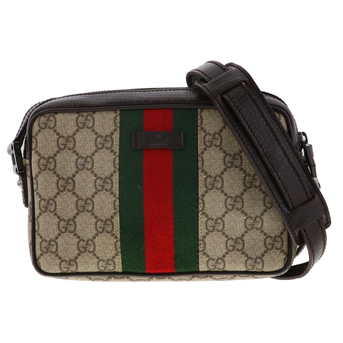 グッチ GGマーク バッグ（レディース） 【美品】GUCCI （グッチ） GGシェリー オールドグッチポシェット バッグ ショルダー/メッセンジャーバッグ GG PLUS Brown 162910 used:A[ROR]