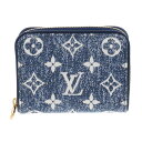 【中古】 LOUIS VUITTON （ルイヴィトン） ジッピー・コインパース モノグラムデニム 財布 二つ折り財布(小銭入有) ジッピー・コインパース Indigo インディゴ M81185 used:A