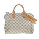 スピーディ ★美品★LOUIS VUITTON ルイヴィトン スピーディ バンドリエール 30 ダミエ アズール ハンドバッグ ショルダーバッグ N41373 RS ホワイト