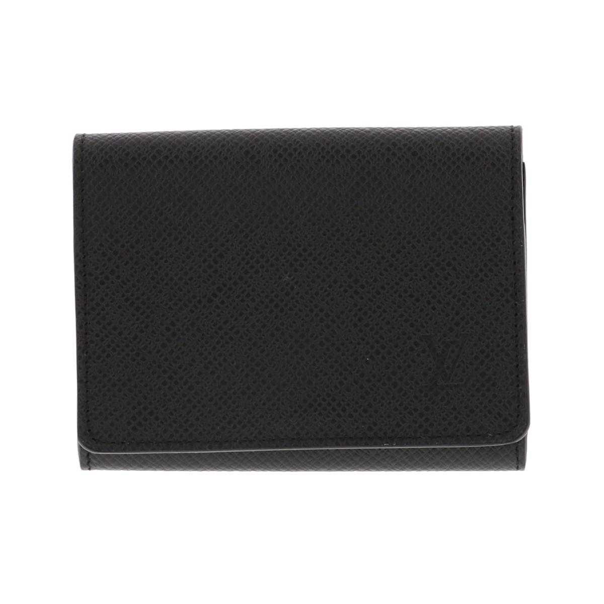 ルイ・ヴィトン 名刺入れ LOUIS VUITTON ルイヴィトン 名刺入れ/カードケース M64595 Black アンヴェロップ・カルト ドゥ ヴィジット NM RS タイガ ブラック 黒