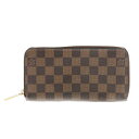 【即日発送・水曜定休日・木曜発送】【中古】【RI】LOUIS VUITTON （ルイヴィトン） ジッピー・ウォレット 財布 長財布(小銭入有) DamierEbene/RoseBallerine Brown/ブラウン N60046 used:B