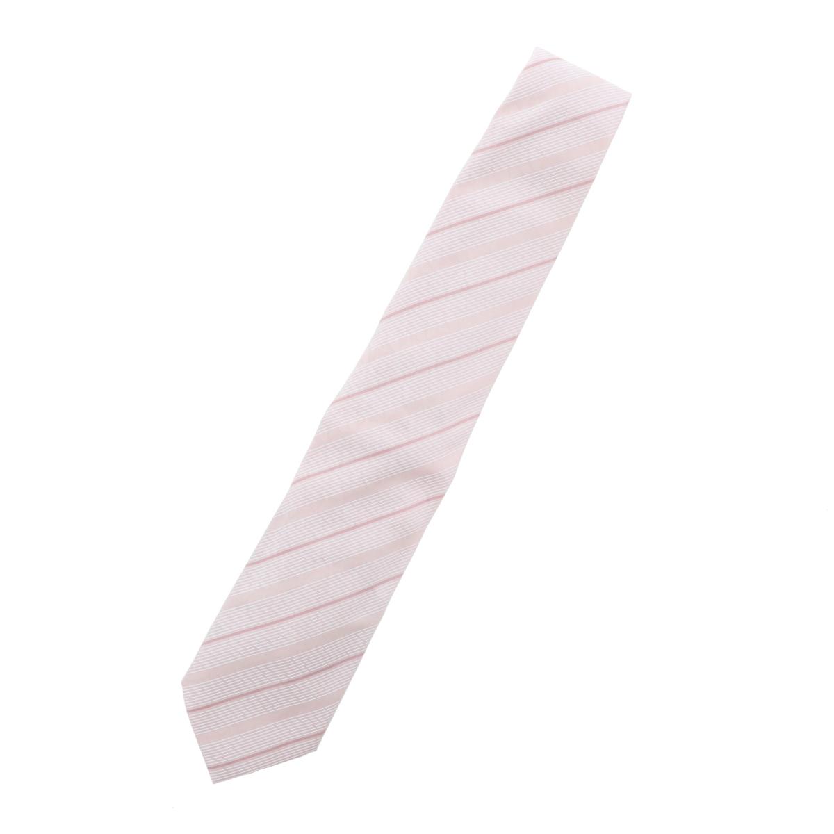 【最終値下げ】【中古】 LOUIS VUITTON （ルイヴィトン） ネクタイ 服飾 マフラー/スカーフ/ネクタイ ピンク シルク ストライプ Necktie Pink