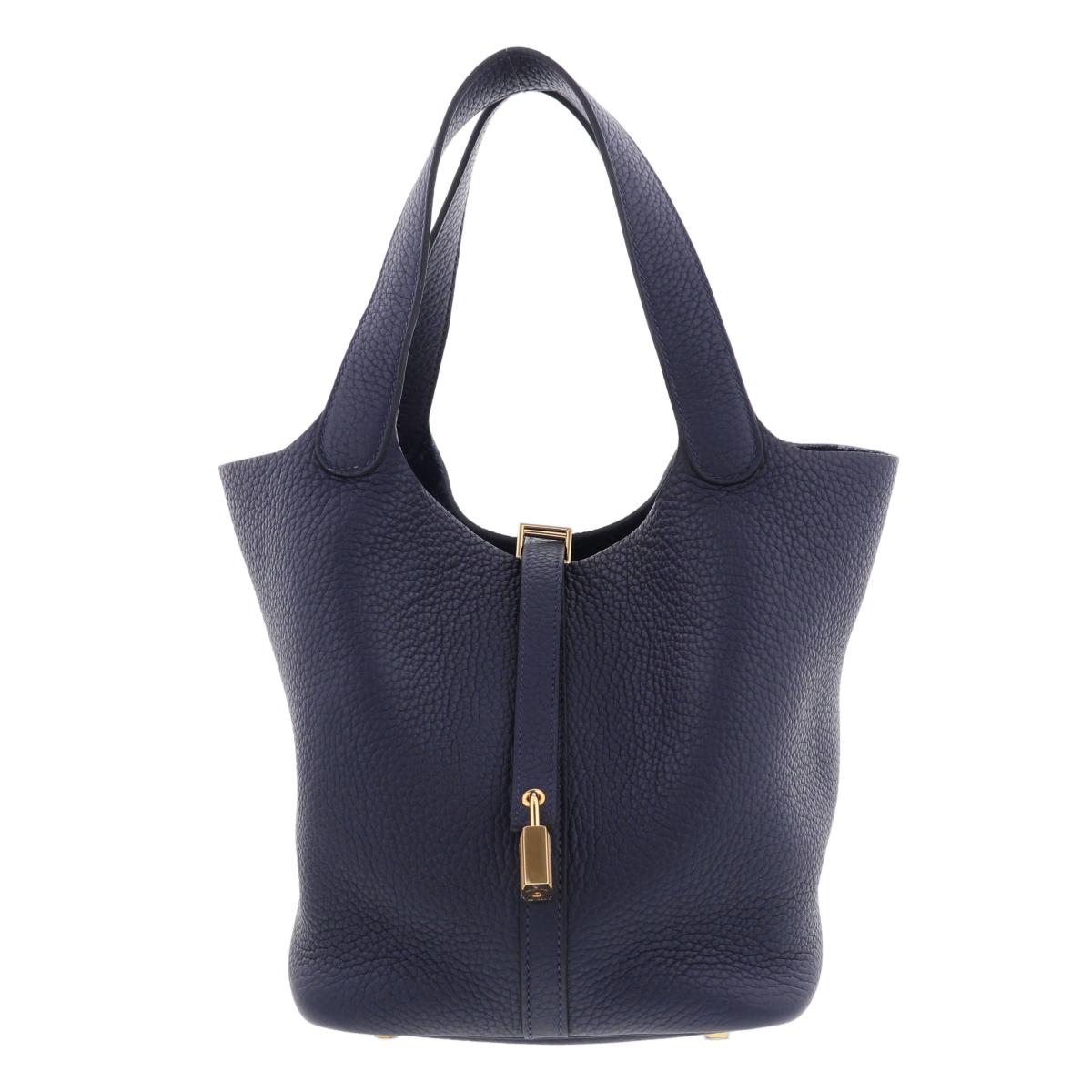 【即日発送・水曜定休日・木曜発送】【美品】【RI】 HERMES （エルメス） ピコタンロック MM バッグ ハンドバッグ ピコタンロック Navy/ブルーニュイ 060991 used:Aのサムネイル