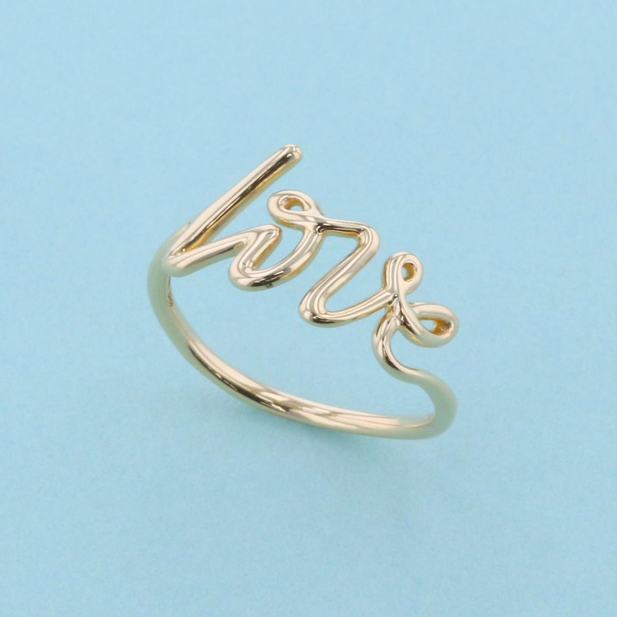 【美品】【RI】 Tiffany&Co. （ティファニー） LOVE リング 750YG ブランドジュエリー 指輪 750YGのサムネイル