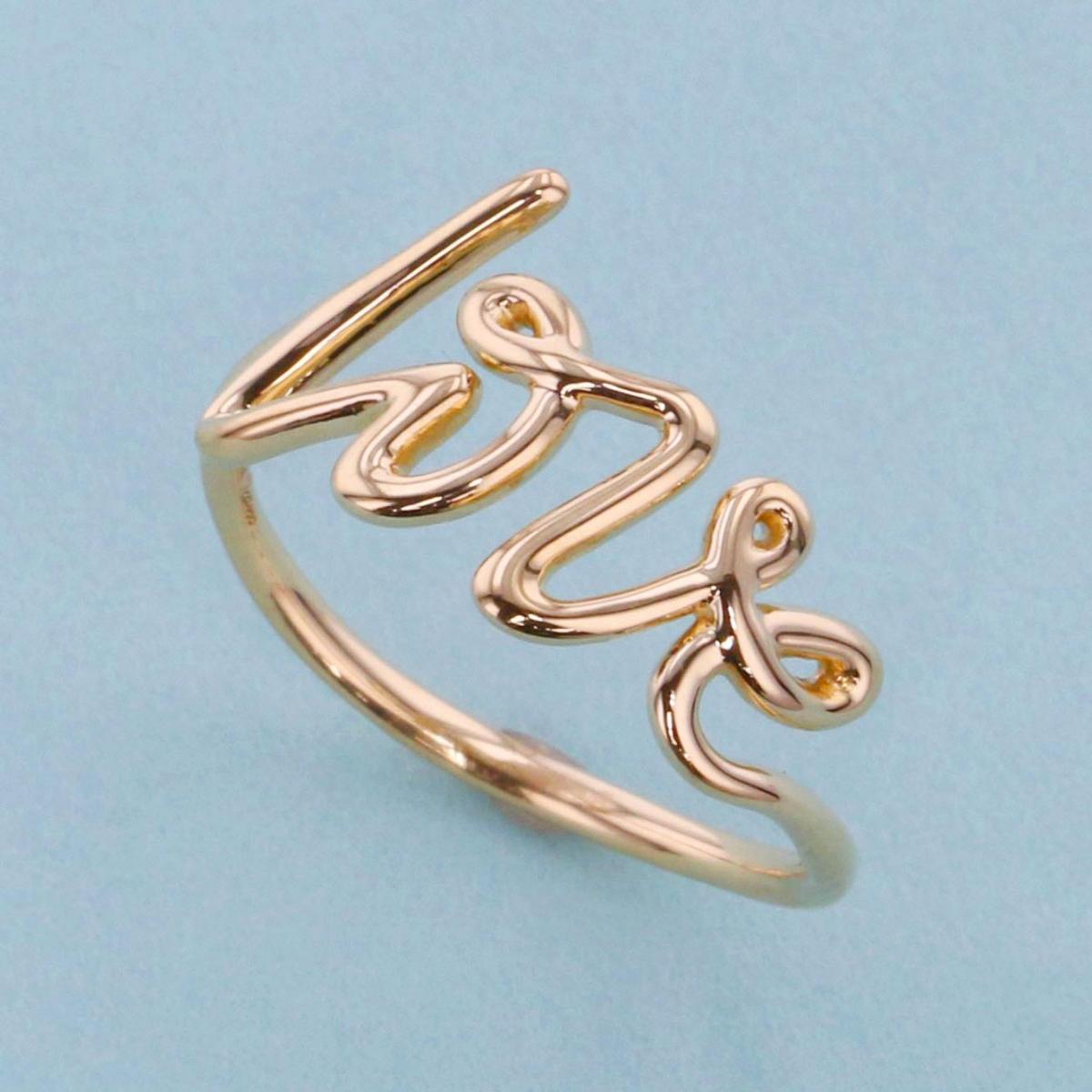 【美品】【RI】 Tiffany&Co. （ティファニー） パロマピカソ グラフィティ ラブ リング 750YG ブランドジュエリー 指輪 パロマピカソ グラフィティ ラブ リングのサムネイル