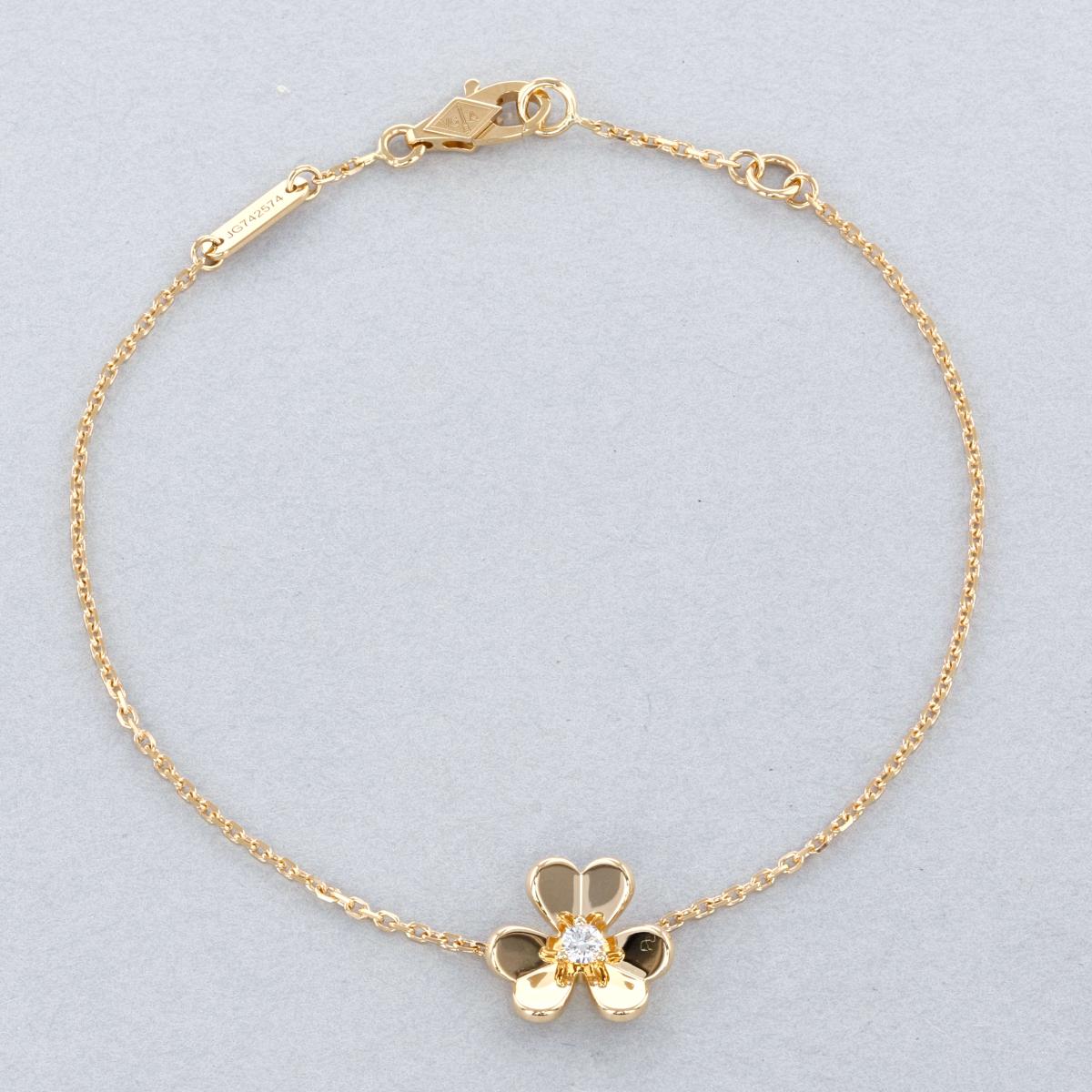 【中古】Van Cleef&Arpels （ヴァンクリーフアンドアーペル） フリウ゛ォル ブレスレット ミニモデル 750YG ブランドジュエリー ブレスレット/バングル/アンクレット Frivole VCARPJMM00 unused:Sのサムネイル