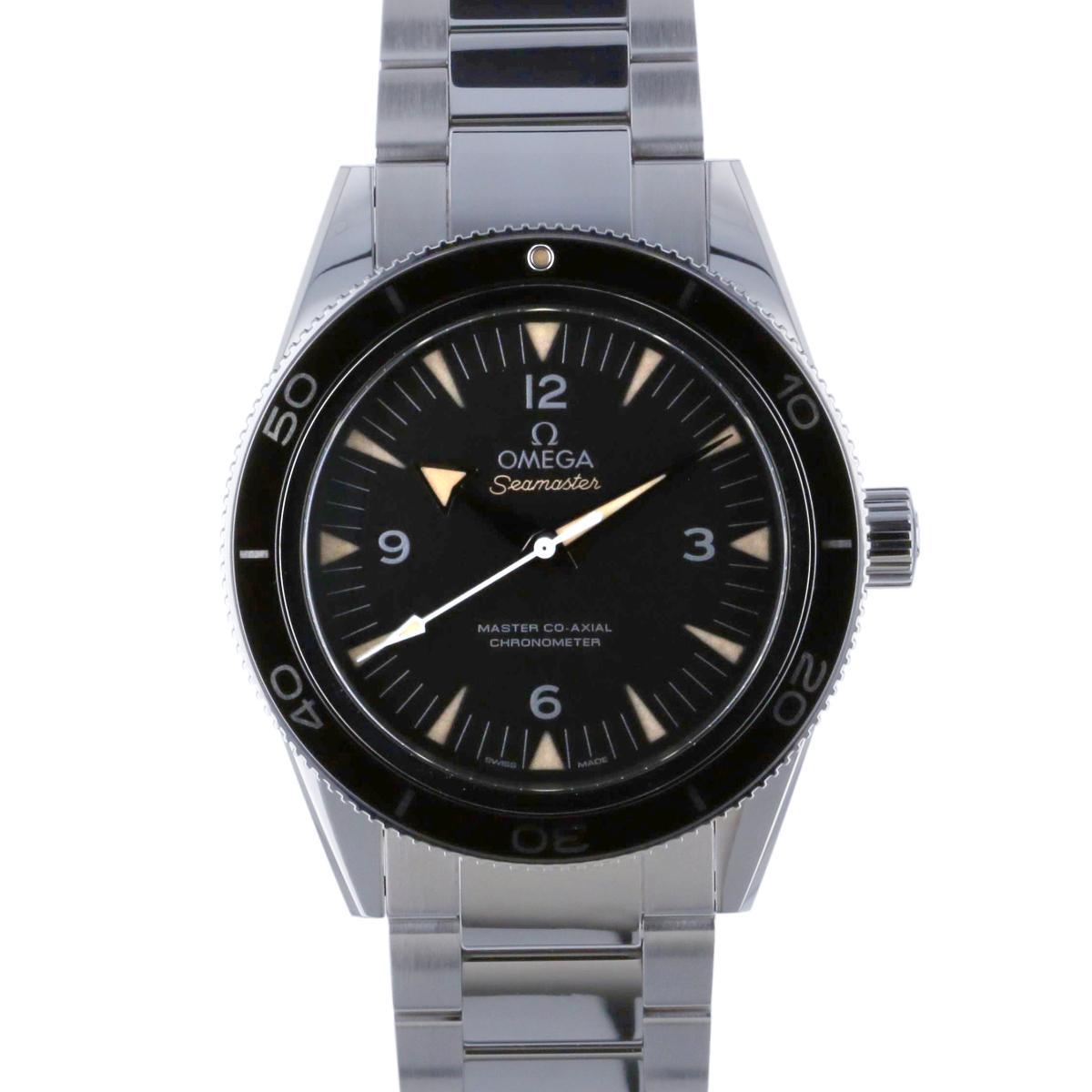 【中古】 OMEGA (オメガ) シーマスター300 マスターコーアクシャル 時計 自動巻き/メンズ SEAMASTER Black ブラック stainless ステンレス 233.30.41.21.01. used:A