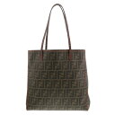 【お値下げ品】【中古】FENDI (フェンディ) ズッカ トートバッグ バッグ トートバッグ Brown 8BH211 used:AB