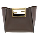 【中古】 FENDI (フェンディ) フェンディ ウェイ スモール バッグ ショルダー/メッセンジャーバッグ 2WAY ブラウン Brown calf Leather レザー 8BS054 used:AB