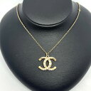 【中古】 CHANEL (シャネル) ココマークネックレス ブランドジュエリー ネックレス/ペンダント/チョーカー ラインストーン Accessory Gold...