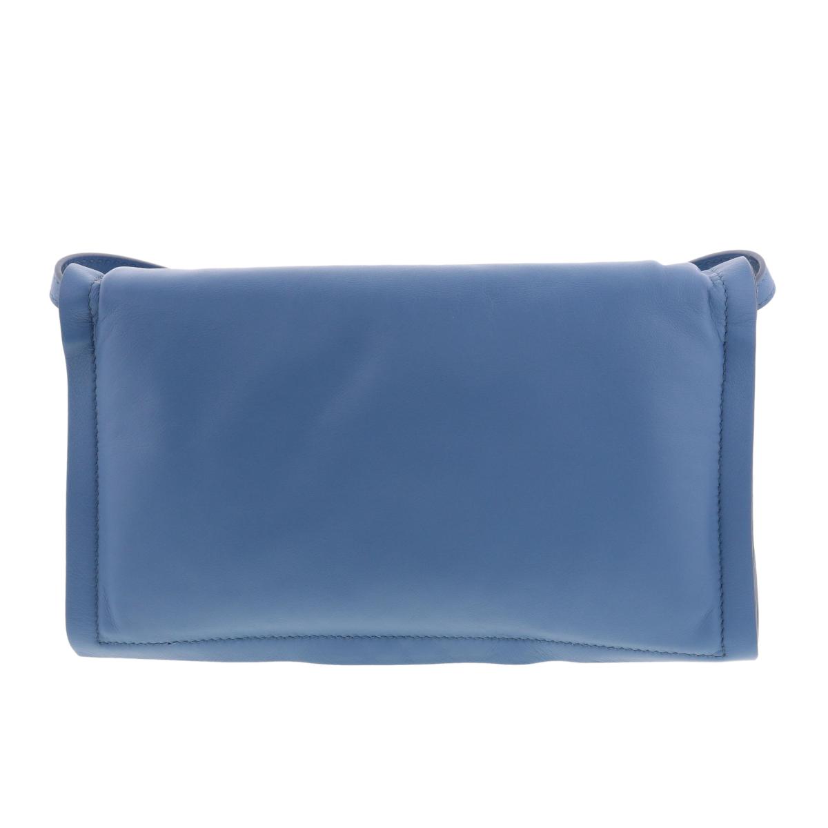 【中古】 Salvatore Ferragamo （サルバトーレフェラガモ） VIVA BOW ミニバッグ バッグ ショルダー/メッセンジャーバッグ ブルー Blue AU-22/0287 leather レザー used:A