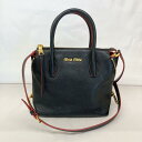 【中古】 MIUMIU (ミュウミュウ) マドラス 2WAY ハンドバッグ バッグ ショルダーバッグ Black ブラック レザー 5BA003 used:B