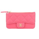【美品】CHANEL(シャネル) キャビアスキン タイムレス クラシック カードケース AP2570 財布 小銭入れ コインケース ピンク used:A【中古】