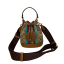 COACH コーチ デンプシー ドローストリング バケット 15 巾着 ショルダーバッグ ブラウン マルチカラー C5639 ハンドバッグ Brown used:AB【中古】