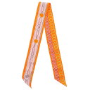 【美品】HERMES エルメス ツイリースカーフ Maillons マイヨン 服飾 マフラー スカーフ ネクタイ Scarf Orange used:A【中古】