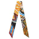 HERMES エルメス ツイリースカーフ LE JARDIN DE LA MAHARANI マハラニの庭 マフラー スカーフ ネクタイ Scarf Orange used:AB【中古】