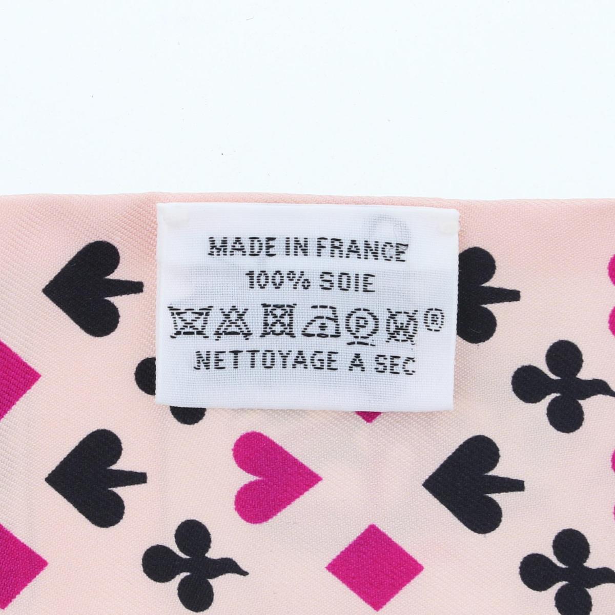 �����ʡ�HERMES ����᥹ �ĥ��꡼�������� JEU DE CARTES �ȥ����� �ϡ��� ������ �������С� ���ڡ��� ���륯 ���� �ޥե顼 �ͥ����� Scarf Pink used:A����š�