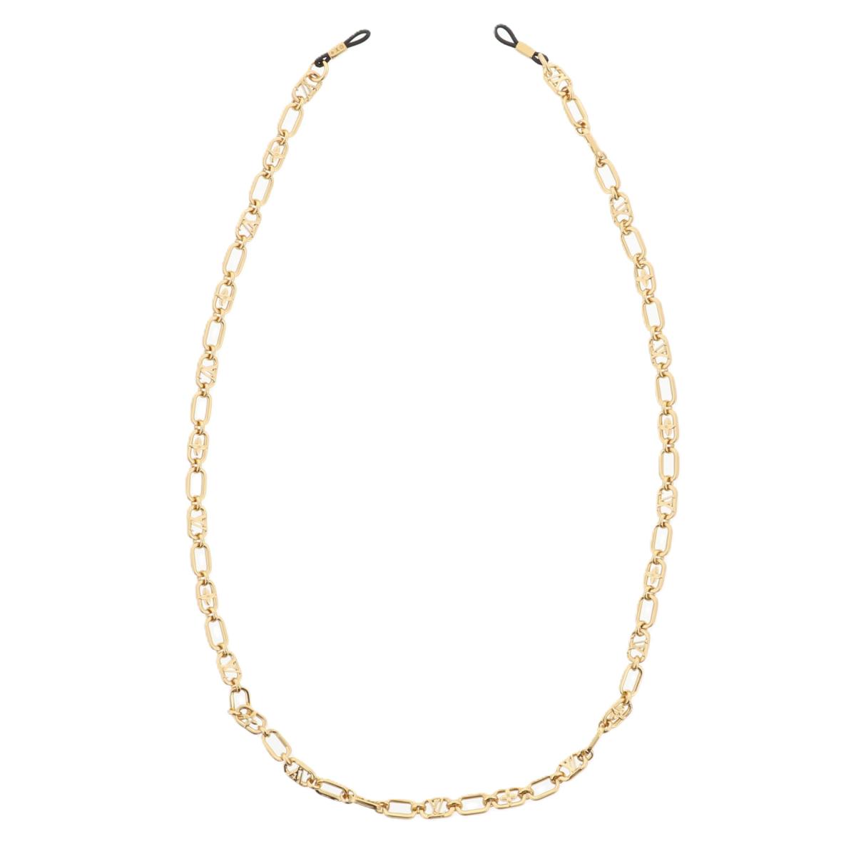 【美品】LOUIS VUITTON ルイヴィトン マイ LV チェーン メガネ アクセサリー 小物 サングラス チェーン..