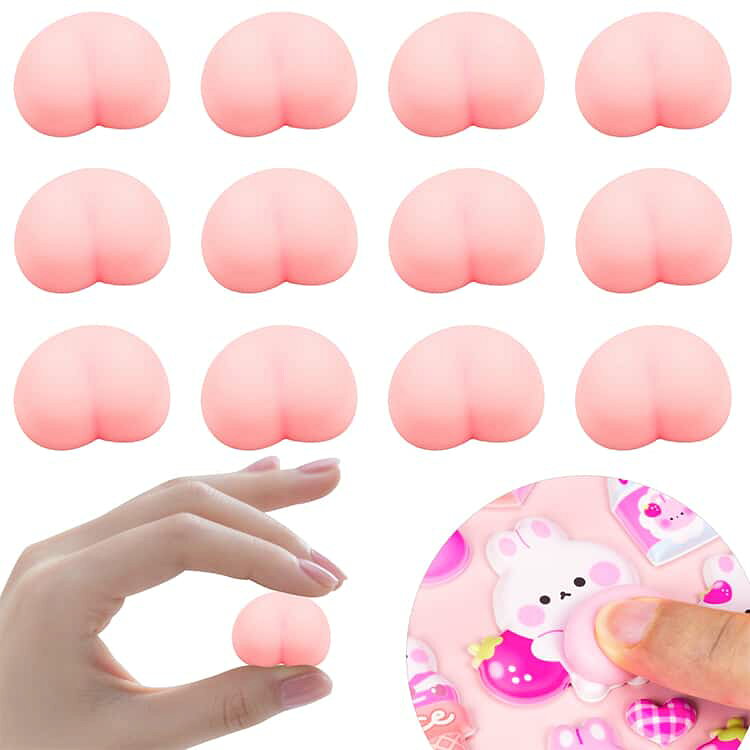 60個セット お尻 ぷにぷに スクイーズ 3D シールに貼る キャラクター DIY 立体シー...