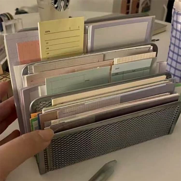 収納 手紙 フォルダー ファイル収納 レタースタンド 組立不要 メッシュ ファイルラ...