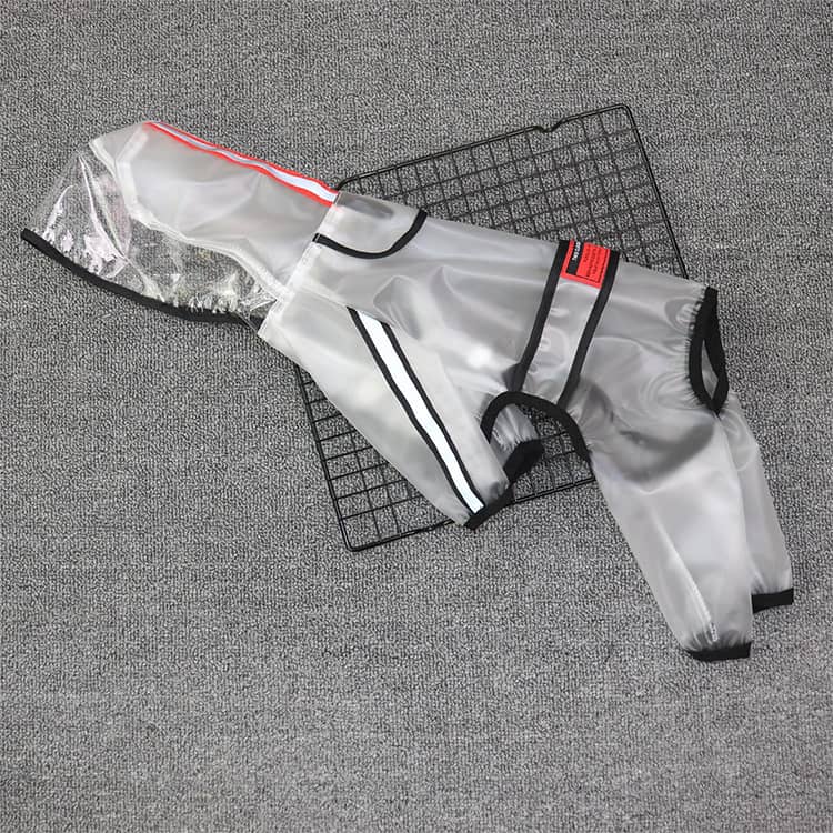 犬用 フルカバー レインコート 犬 着せやすい フード付き犬用レインコート 一体型 ...