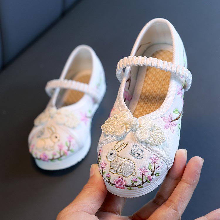 子供 痛くない草履 草履 うさぎの刺繍 シューズ 歩きやすい 軽量 キッズ 赤 ピンク...