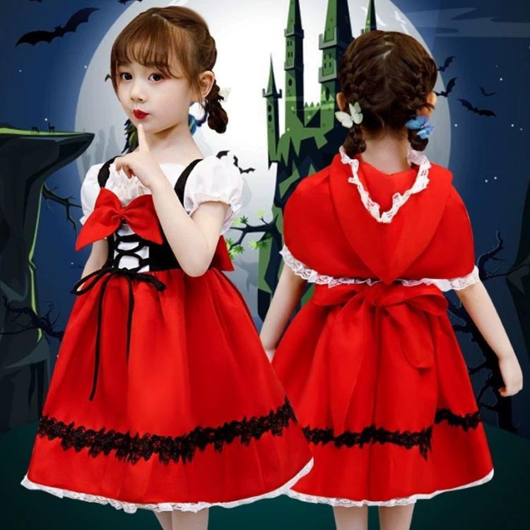 ハロウィン キッズ パーティー なりきり 赤ずきんちゃん キッズ コスプレ 仮装 コ...