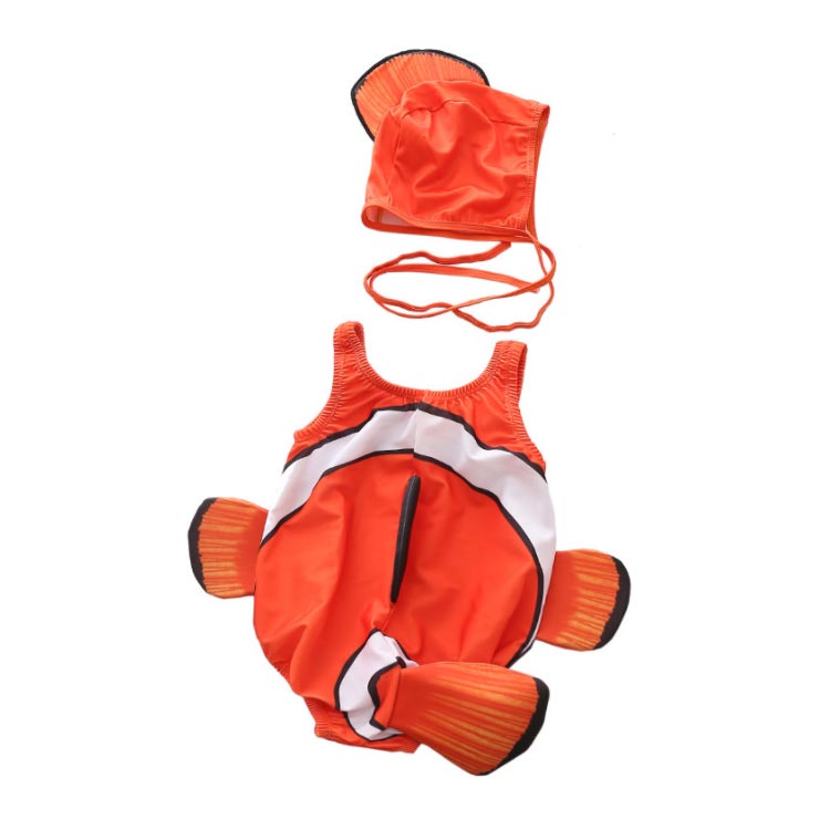 海 お魚なりきりスイムウェア 赤ちゃん 夏 2点セット 男の子 子ども 熱帯魚 水着 女の子 金魚 ロンパース水着 帽子 2歳 プール キャップ付き 可愛い おさかな スイミングウェア 水泳 ウェア 3ヶ月 6か月 1歳 ベビー 3