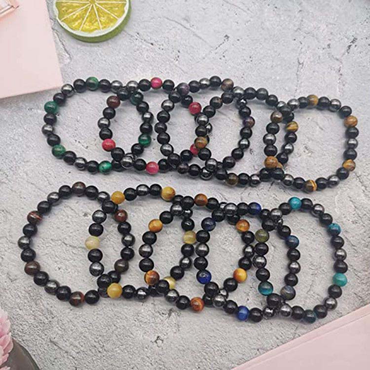 メンズ ビーズ レディース 数珠腕輪 天然石 健康アクセサリー ブレスレット ブレスレット パワーストーン タイガーアイ 磁気アクセサリー ヘマタイト磁気ブレスレット 天然石ブレスレット 磁気ヘマタイト