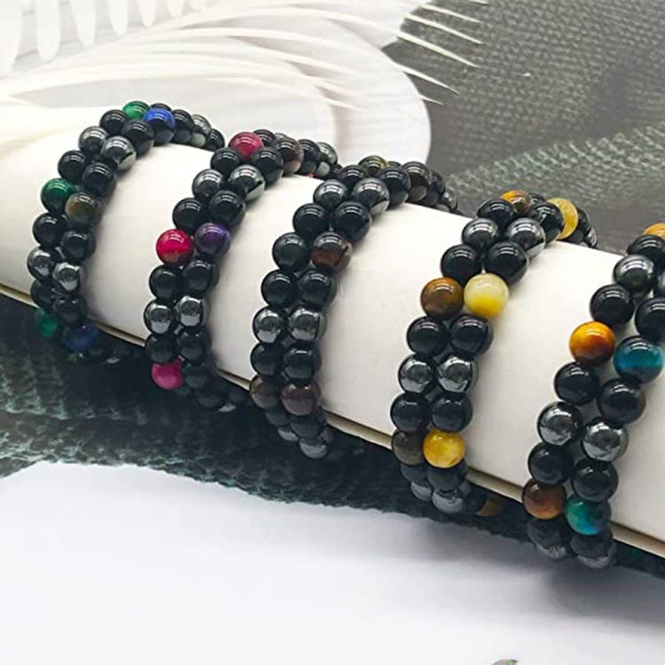 メンズ ビーズ レディース 数珠腕輪 天然石 健康アクセサリー ブレスレット ブレスレット パワーストーン タイガーアイ 磁気アクセサリー ヘマタイト磁気ブレスレット 天然石ブレスレット 磁気ヘマタイト