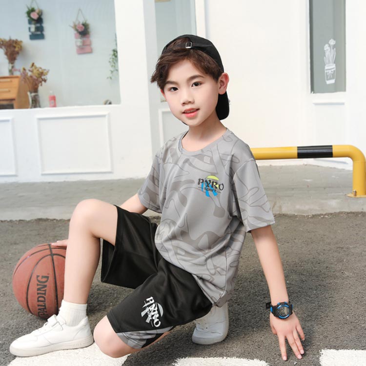 キッズ セットアップ キッズ 男の子 半袖tシャツ 夏 上下セット 120cm 女の子 ジャージ 春夏 運動着 ランニングウェア 配色 ルームウェア バスケットボール サッカー テニス rizelife-hacks-10010180 rize商店 サンプル画像3