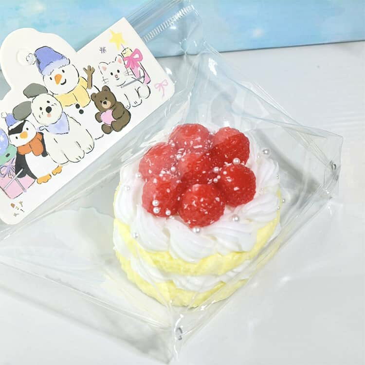 キッズ ジャンボスクイーズ フワフワ 可愛い ぷにぷに 低反発 スクイーズ ケーキ型...
