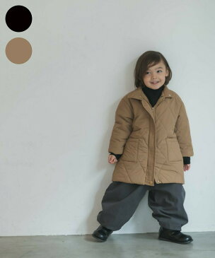 【21AW新作】【riziere】ダイヤキルトロングジャケット 100-140 キッズ 男の子 女の子 リジェール palette パレット 子供服 こども服 kids おしゃれ 春 秋 冬 コットン 子供 子ども ジュニア ジャケット ユニセックス 羽織