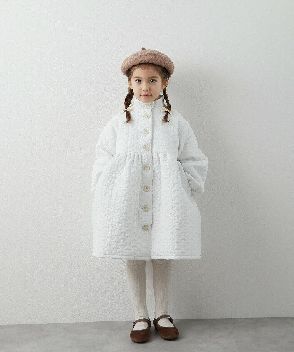 【riziere】キルティングコートワンピース キッズ 女の子 90-150リジェール palette パレットこども服 子供服 kids ワンピース 春 秋 冬 ガーリー 長袖 こども 子供 ジュニア ワンピース ワンピ おしゃれ キルティング 1