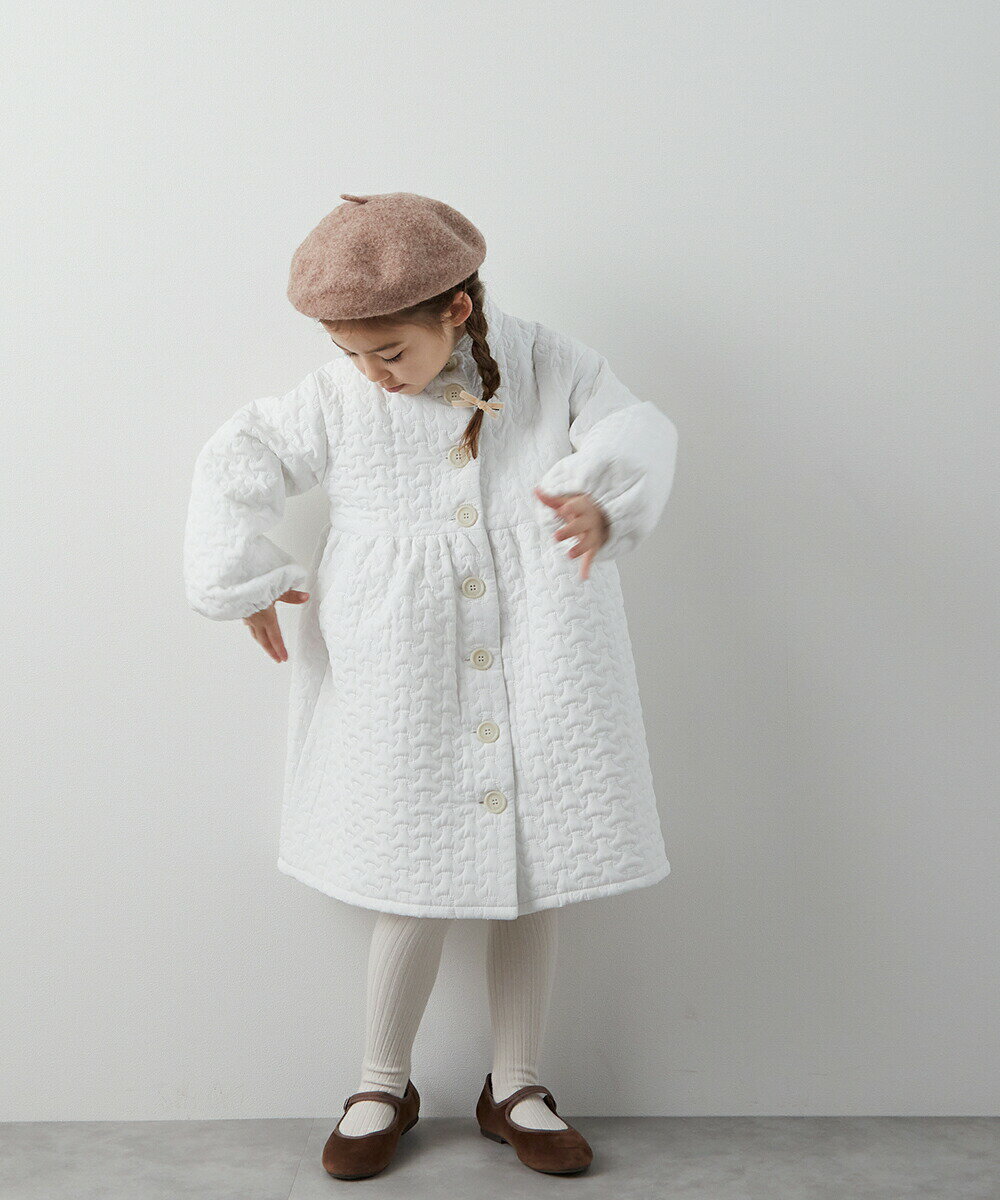 【riziere】キルティングコートワンピース キッズ 女の子 90-150リジェール palette パレットこども服 子供服 kids ワンピース 春 秋 冬 ガーリー 長袖 こども 子供 ジュニア ワンピース ワンピ おしゃれ キルティング 3