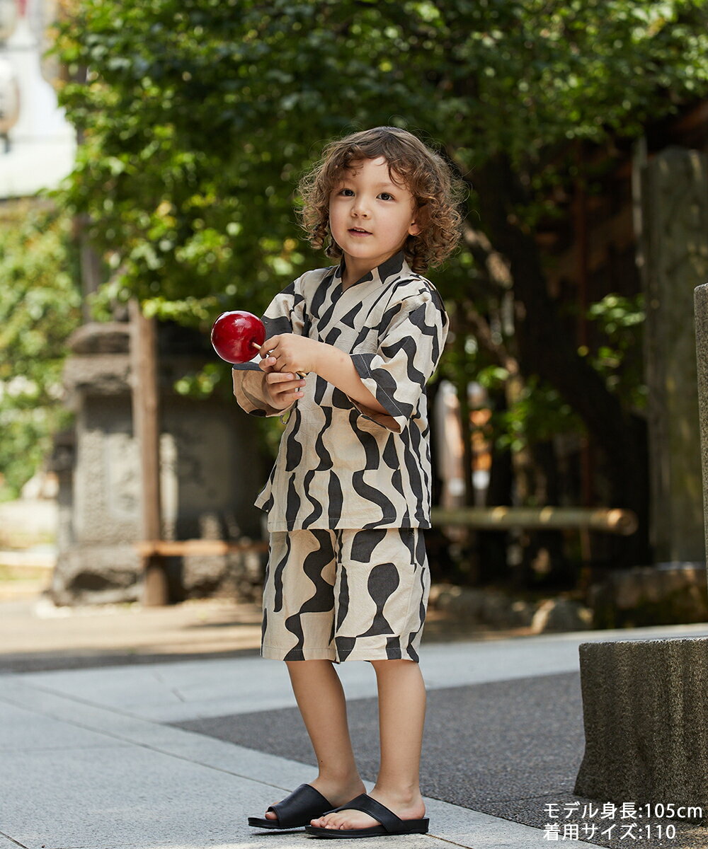 BREEZE店舗購入 甚平じんべい お揃いリンクコーデ 120㎝と110㎝