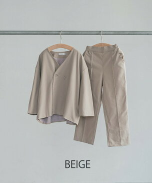 【22SS新作】【riziere】3WAYノーカラージャケットセットアップ 90-150 キッズ 男の子 女の子 子供服 こども服 子ども こども kids おしゃれ 春 夏 ジュニア リジェール セットアップ 入学 卒業 卒園 入園 発表会 七五三 記念日 記念写真 スーツ