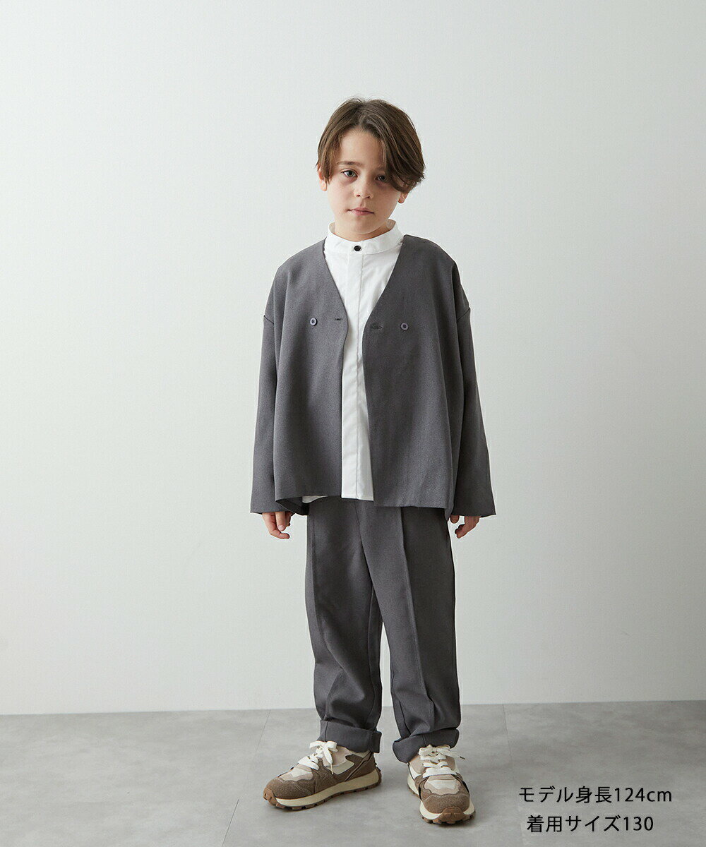 【riziere】ノーカラージャケットセットアップ 90-150 キッズ 男の子 女の子 子供服 こども服 子ども こども kids お…