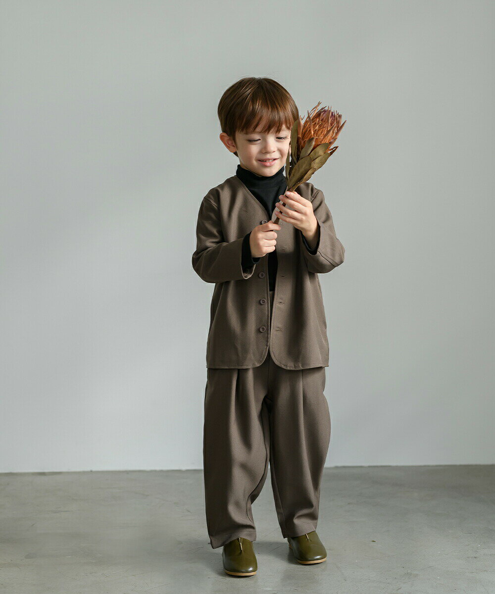 【SALE 30%OFF】在庫限り！【ランキング1位獲得】【riziere】シングルノーカラージャケットセットアップ キッズ 男の子 女の子 子供服 こども服 リジェール 入学 卒業 卒園 入園 発表会 七五三 記念写真 スーツ フォーマル