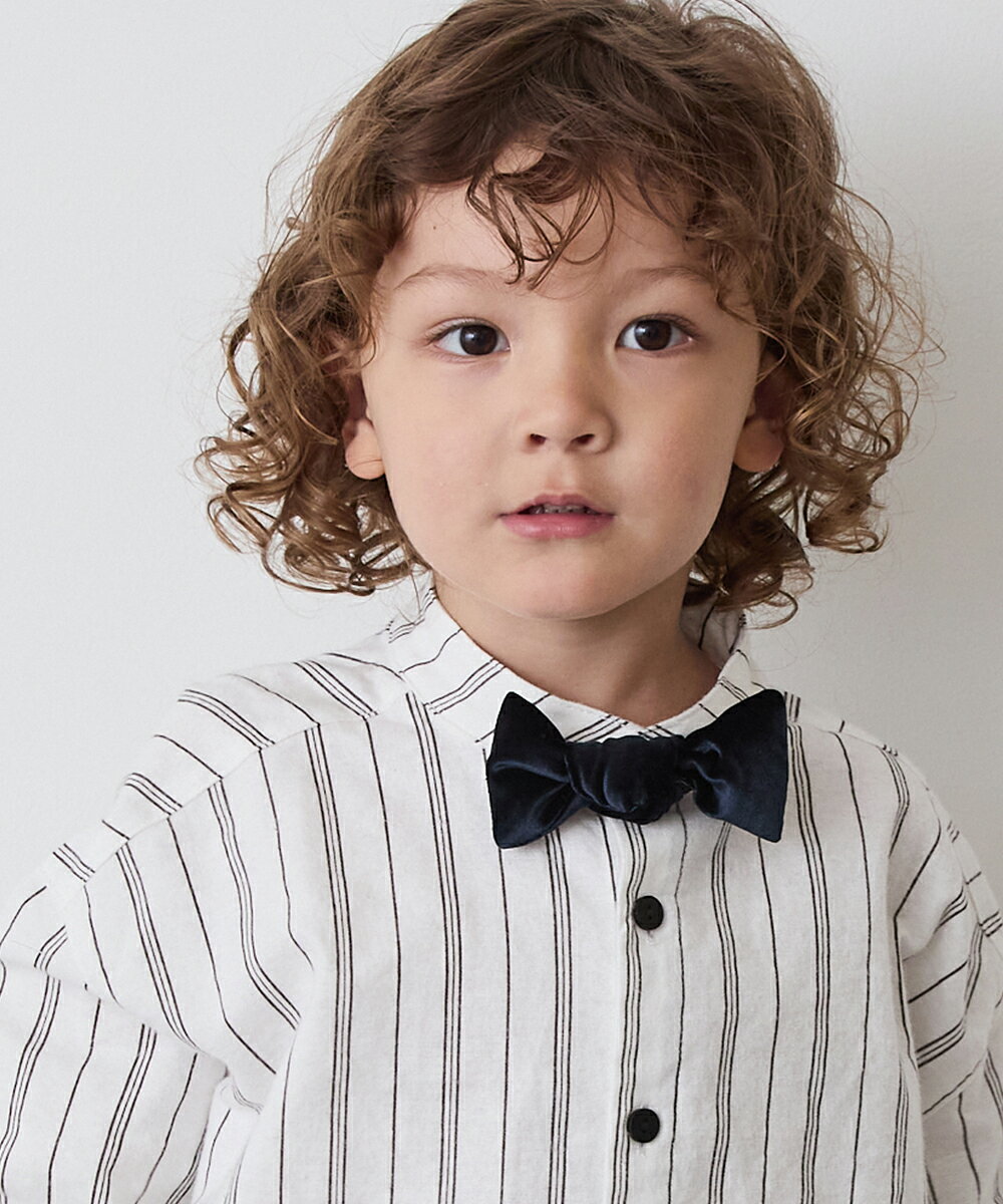 【riziere】ベルベット蝶ネクタイ（ボタン取り外しシャツ対応）男の子 女の子 kids...