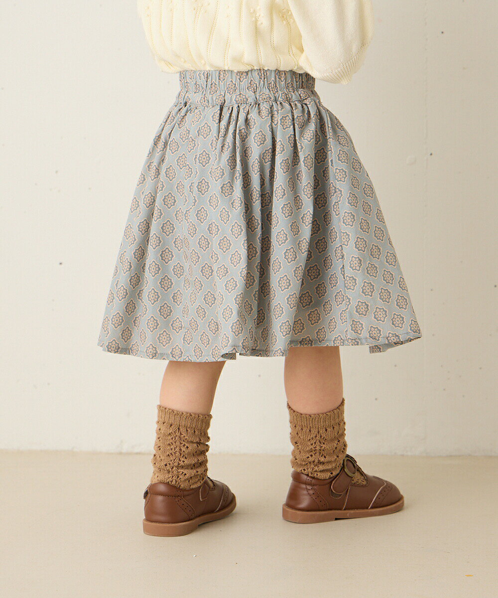 【SUMMER SALE 20%OFF】パイピングポケットエスニック柄スカート キッズ リ子供服 ...