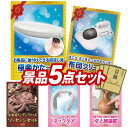 《翌日配送対応》結婚式 景品 5点セット ビンゴ 二次会 披露宴 景品セット【お湯のベールで至福のバスタイム「極楽かた〜ゆ」、布団クリーナー】送料無料 特大パネ...