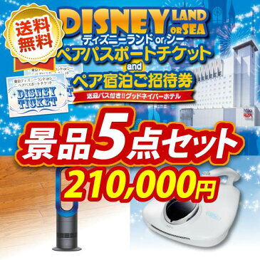 忘年会 景品5点セット《ディズニディズニーチケット ペア1DAYパスポート グッドネイバーホテル宿泊プラン付き / Dyson Hot + Cool　ファンヒーター 他》【イベント/二次会/2次会/忘年会】【あす楽】【特大パネル/目録】【ペアチケット Disney ディズニーシー テーマパーク】