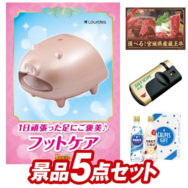 ゴルフ景品5点セット送料無料！特大パネル・目録・特典付き！