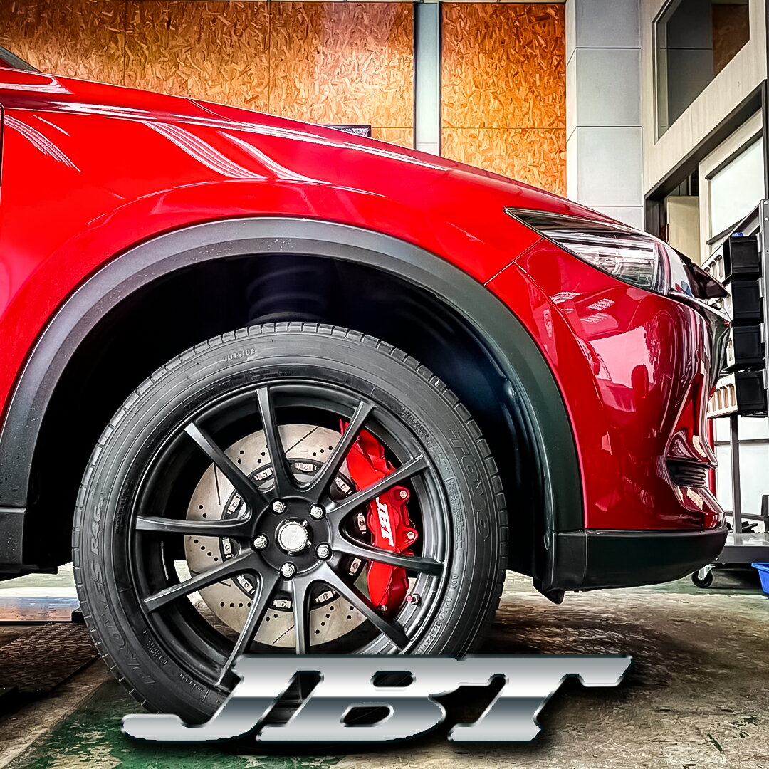 JBT BRAKE SYSTEM コンプリートブレーキキット：フロント用：6POT（RS6P）キャリパーセット：380mmスリット＆ドリルドロータータイプ：MAZDA・マツダ・CX-5(KF-2P)用フロントセット：全11色