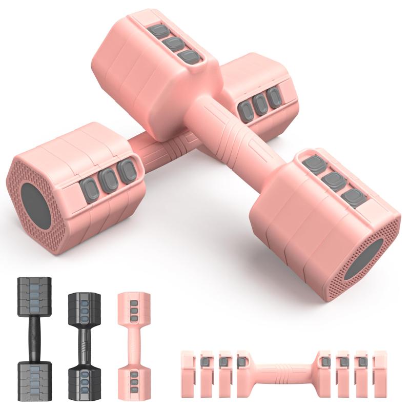 ダンベル 可変式ダンベル ダンベル 多角形ダンベル 2個セット 5kg 10kg ダンベル 可変式 1~10KG アジャスタブルダンベル 4段階調節 5段階調節 1秒で重量調整 筋トレダンベル 可変ダンベル 筋トレ