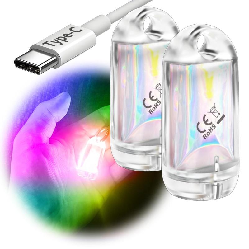 DOKEEP GD2 超ミニ LEDライト 2個セット超軽量 11g USB-C充電式 EDC ミニランタン LED 高輝度 ミニ 懐..