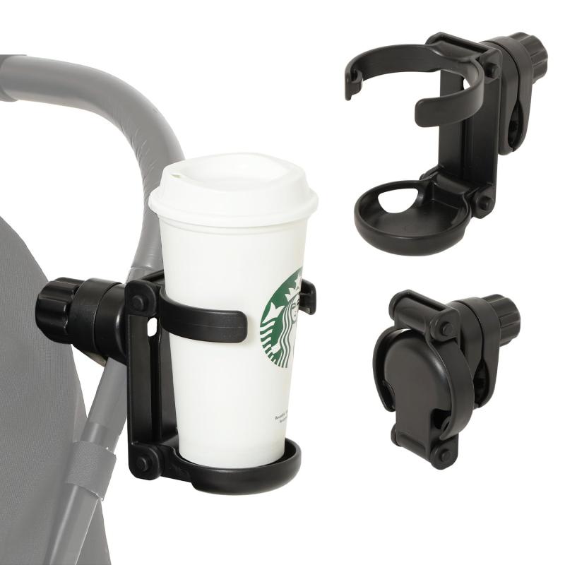 【FOUR LUCKS 折りたたみ式】 ベビーカー ドリンクホルダー 折りたたみ 飲み物 コンパクト ボトルホルダー カップホルダー 軽量 持ち運べる