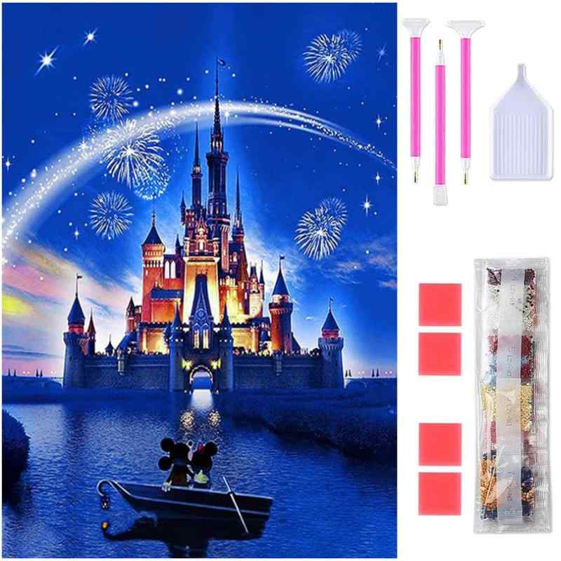 ダイヤモンドアート Rinimie ダイヤモンドアート キット ダイアモンドビーズ絵画キット 5Dモザイクアート DIY 手作り絵画手芸キット ダイヤモンド塗装 全面貼り付けタイプ 芸術品 家用装飾 30x